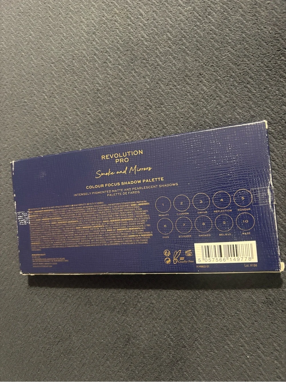 Revolution PRO Smoke & Mirrors Colour Focus Shadow Palette 10 x 0.05 oz.